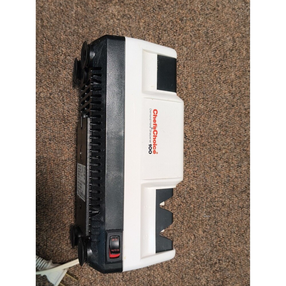Chefs Choice 100 Diamond Hone Electric Knife Sharpener 3 Stage White